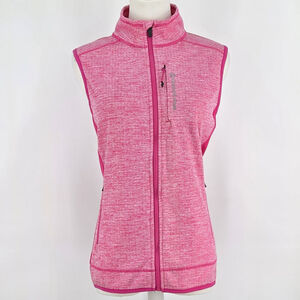 Coastal Chic Vineyard Vines Fairwinds Vest Women’s S Pink Heather Full Zip